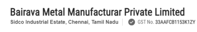 Bairava Metal Manufacturer Pvt Ltd
