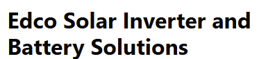 Edco Solar Inverter And Battery Solutions
