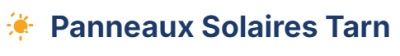 Panneaux Solaires Tarn