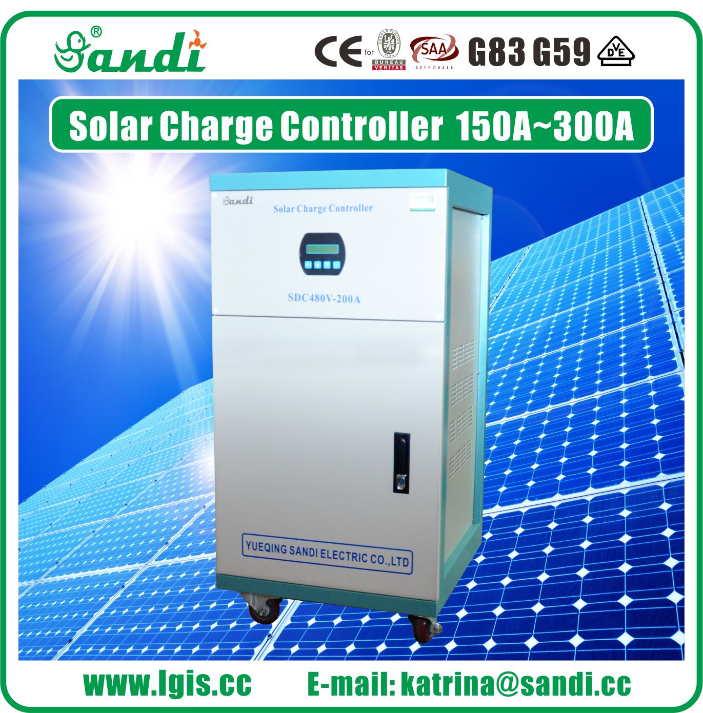 Sandi Electric SDC480V200A Solar Charge Controller Datasheet ENF