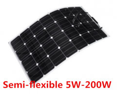 Semi flexible solar panel
