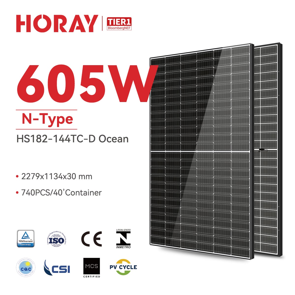 Ocean HS182-144TC-D 585-605-MHO-D