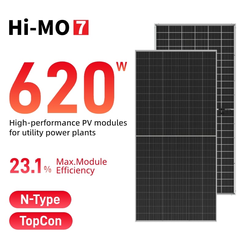Hi-MO7 Bifacial 615W 620W 625W 595-625M LR8-66HGD