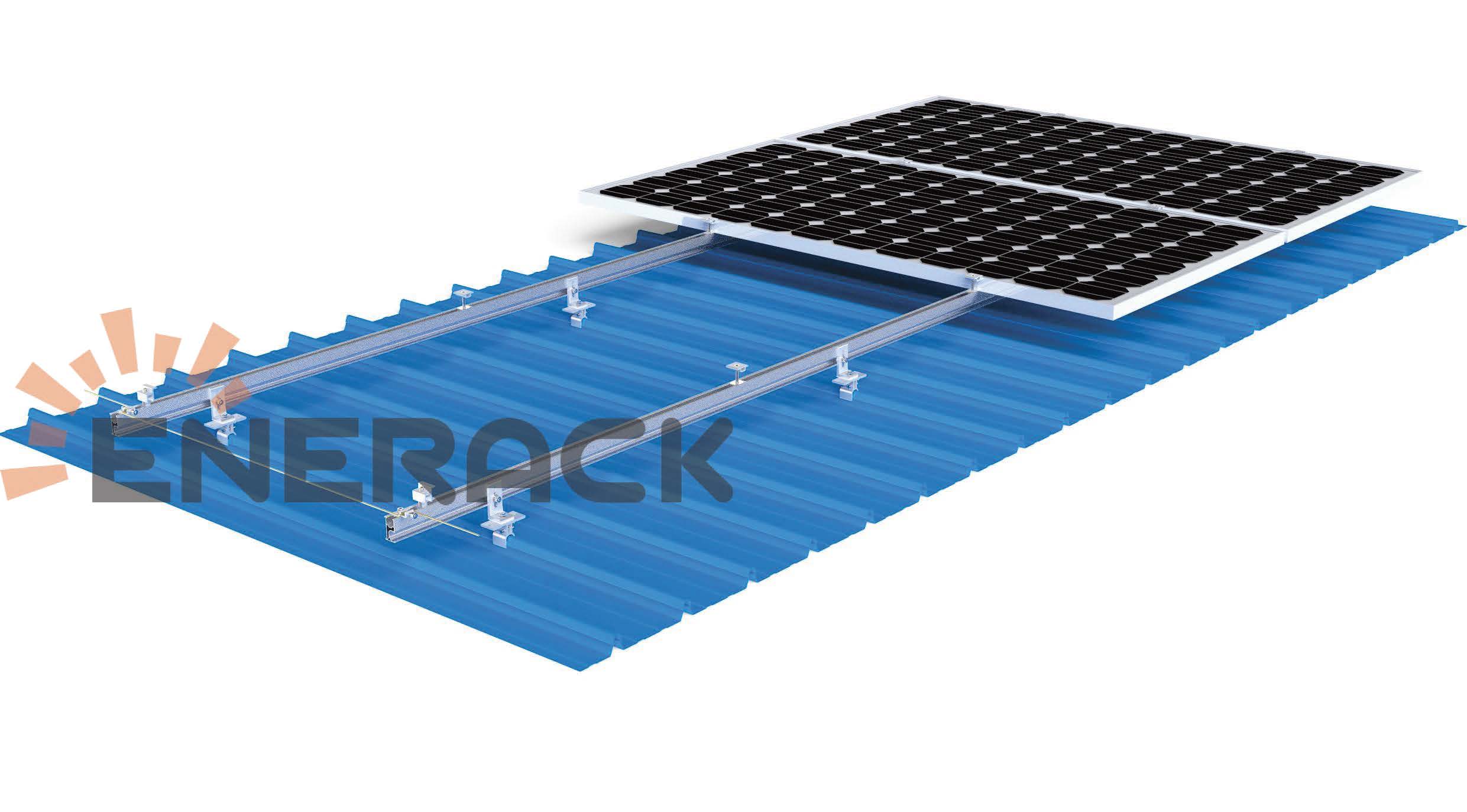 Placa solar en horizontal. Kit estructura 1 placa solar en 25º Kit  estructura 25º 1 panel en horizontal [] - 198,00€ 