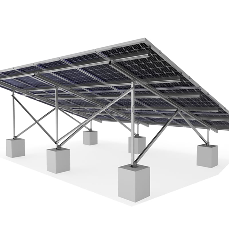 Kseng Solar  Concrete Foundation Solar Ground Mounting System