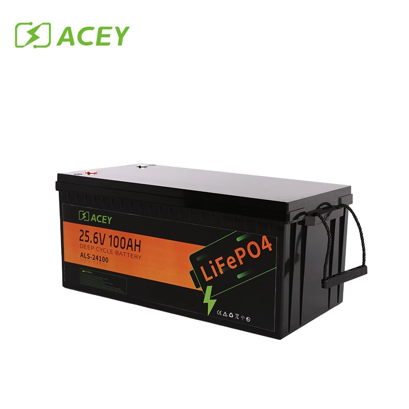 Acey New Energy 25.6V 100Ah LiFePO4 Deep Cycle Battery Solar