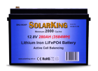 12.8V 280AH Solarking Lithium Iron Battery Plastic Case CB-280-12-100