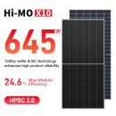 Hi-MO X10 Bifacial 640W 645W 650W 655W 640-665M LR7-72HVD