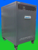 Movable cabinet with solar inverter/controller and battery