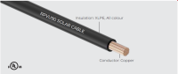 RPVU90, RPVU105 Solar Cable Copper Single Layer