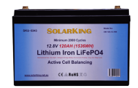12.8V 120AH Solarking Lithium Iron Battery Plastic Case CB-120-12-100