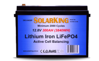 12.8V 300AH Solarking Lithium Iron Battery Plastic Case CB-300-12-100