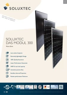 SOLUXTEC - DAS MODUL FR60 300 WP Mono Serie