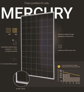 Mercury 285-300Wp 5BB/9BB