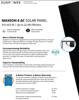 Maxeon 6 AC (E3) Black, 410-425 W