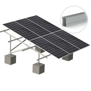 Kseng Solar, Carbon Steel Solar Ground Mounting System With Concrete Base, Solar Mounting System Datasheet