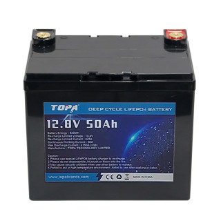 TOPA-12.8V 50Ah LiFePO4 Battery