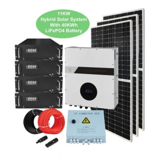 Hybrid Solar Power System with LiFePO4 Battery