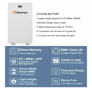 Wall Mounted Lithium Ion Battery 5kw 10kw 15kw