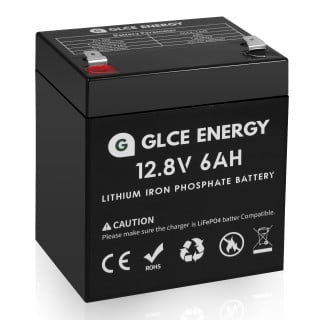 GLCE-12V 6Ah LiFePO4 Lithium Battery