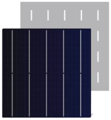 5BB 158.75 Mono Facial Solar Cell
