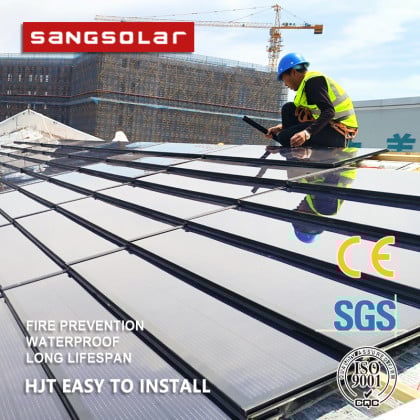 HJT BIPV Plane PV Tile 100-105W