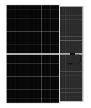 GSD8R66T 600-630W Bifacial Dual Glass Half-cut Mono Rectangle Topcon