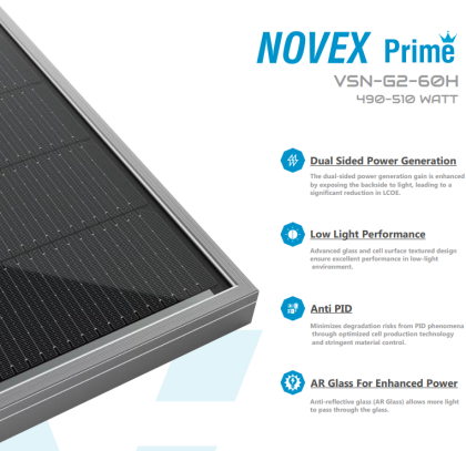 NOVEX Prime VSN-G2-60H 490-510W