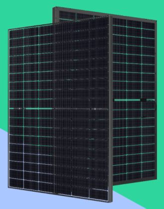 Black Transparent Glass-Glass 425W