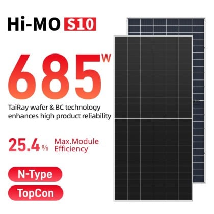 Hi-MO S10 Bifacial 665W 670W 675W 680W 665~685M LR7-72HJD