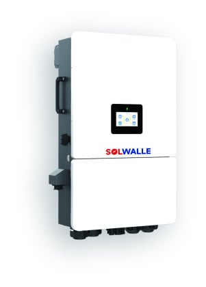 solwalle 10Kw 15Kw 20Kw hybrid inverter, 3MPPT,Battery 48Vdc. 3Phase/400Vac output. Wifi included
