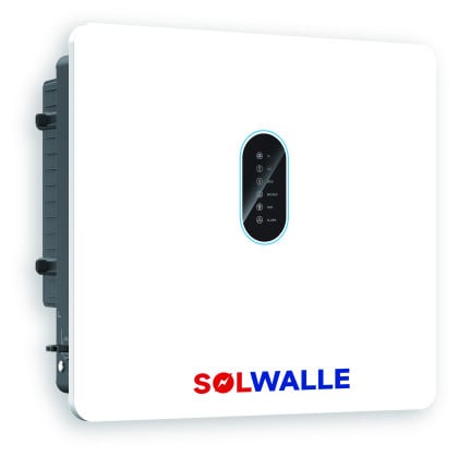 solwalle 25Kw 30Kw hybrid inverter, 3MPPT,Battery 120-800Vdc. 3Phase/400Vac output. Wifi included