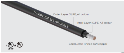 PV/RPVU90, RPVU105 Solar Cable Tinned Copper Dual Layer