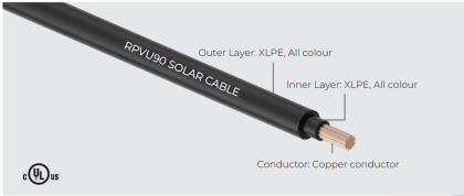 RPVU90, RPVU105 Solar Cable Copper Dual Layer