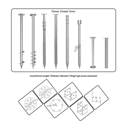 Steel Q235B Helical Ground Screw Earth Screw Pile FarSun