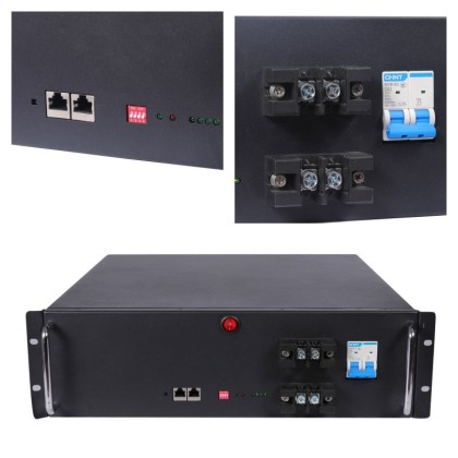 Server Rack 51.2V 100/200Ah LiFePO4 Lithium-Ion Battery Module