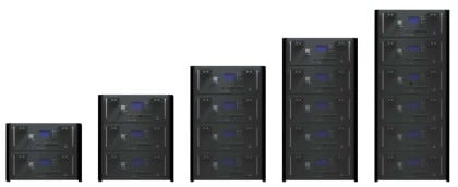 48V/51.2V 600Ah-1600Ah LV Stack Mount Lithium Solar Battery