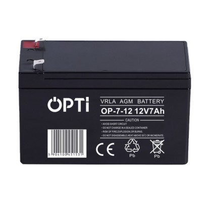 AGM OPTI BATTERY 12V 7Ah VRLA