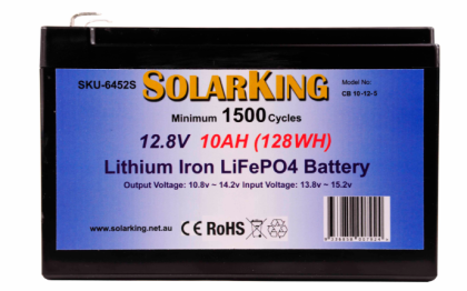 12.8V 10AH Lithium LiFe PO4 SolarKing Battery CB-10-12-5