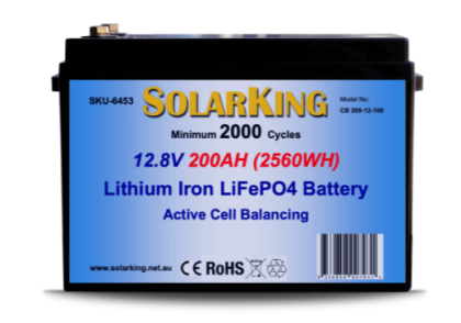 12.8V 200AH Solarking Lithium Iron Battery Plastic Case CB-200-12-100