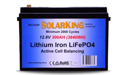12.8V 300AH Solarking Lithium Iron Battery Plastic Case CB-300-12-100