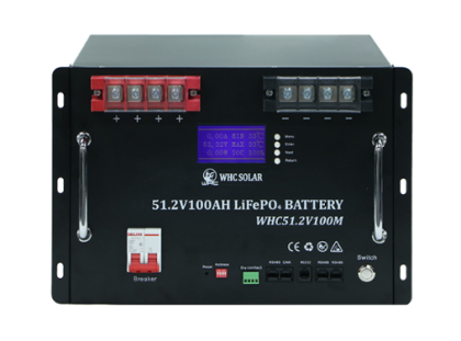 WHC-51.2V 100M Rack Mounted LiFePO4 Lithium Battery