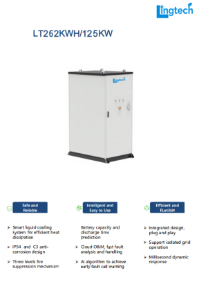 lingtech 262KWH 125KW BESS