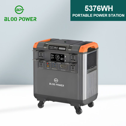 5376Wh Portable Power Station Solar Panel DC AC Charge