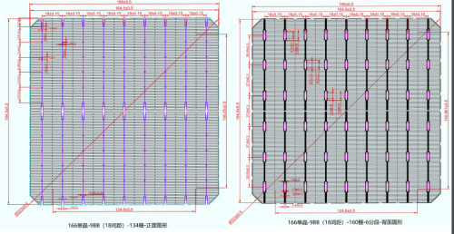 P-Type Perc Bifacial Monocrystalline silicon M6 166×166mm 9BB