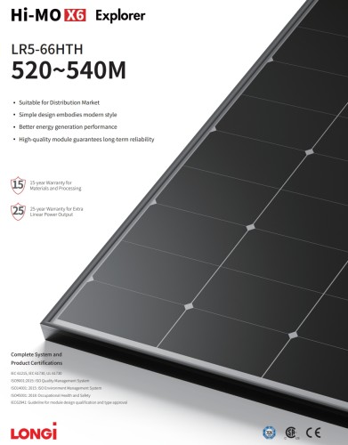 Hi-MO X6 Explorer LR5-66HTH 520-540M