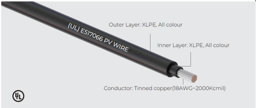 2kV PV Wire Tinned Copper Dual Layer
