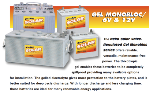 Gel Monobloc 6V & 12V (0919)