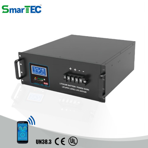 Rack Mounted Lithium Iron Battery Pack 51.2V 100AH