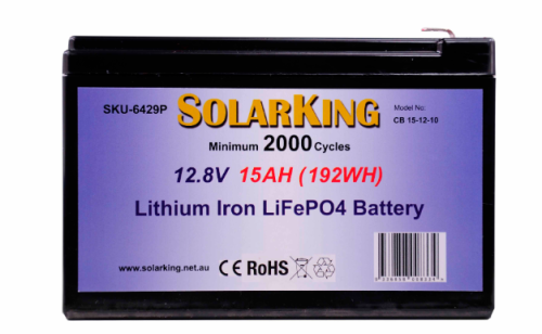 12.8V 15AH Lithium LiFe PO SolarKing Battery CB-15-12-10